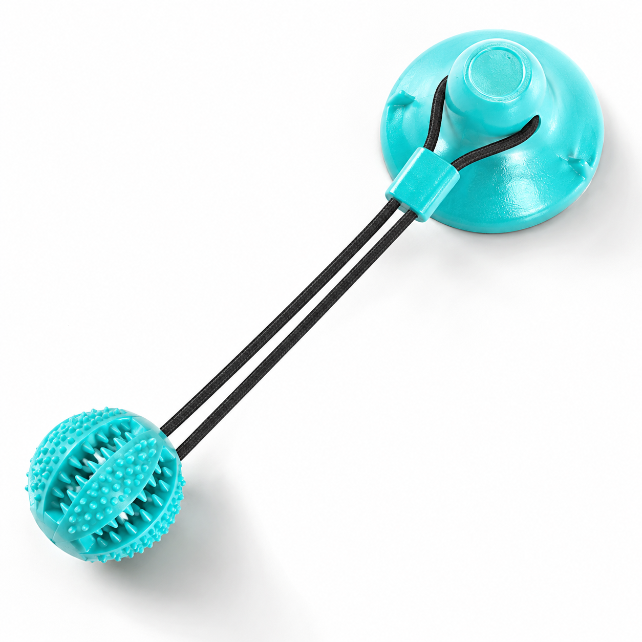 Interactive Suction Cup Dog Toy with Treat Dispensing Ball and Tug Rope