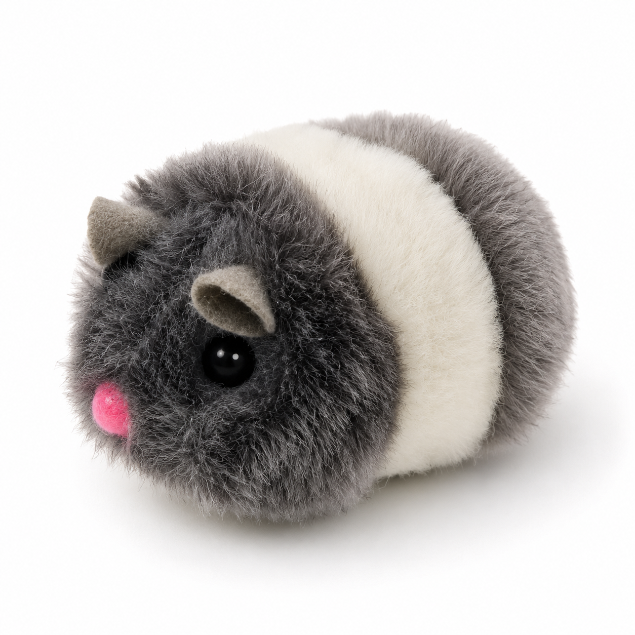 Mechanical Plush Mouse Cat Toy Wind-Up Interactive Toy for Indoor Cats - Black