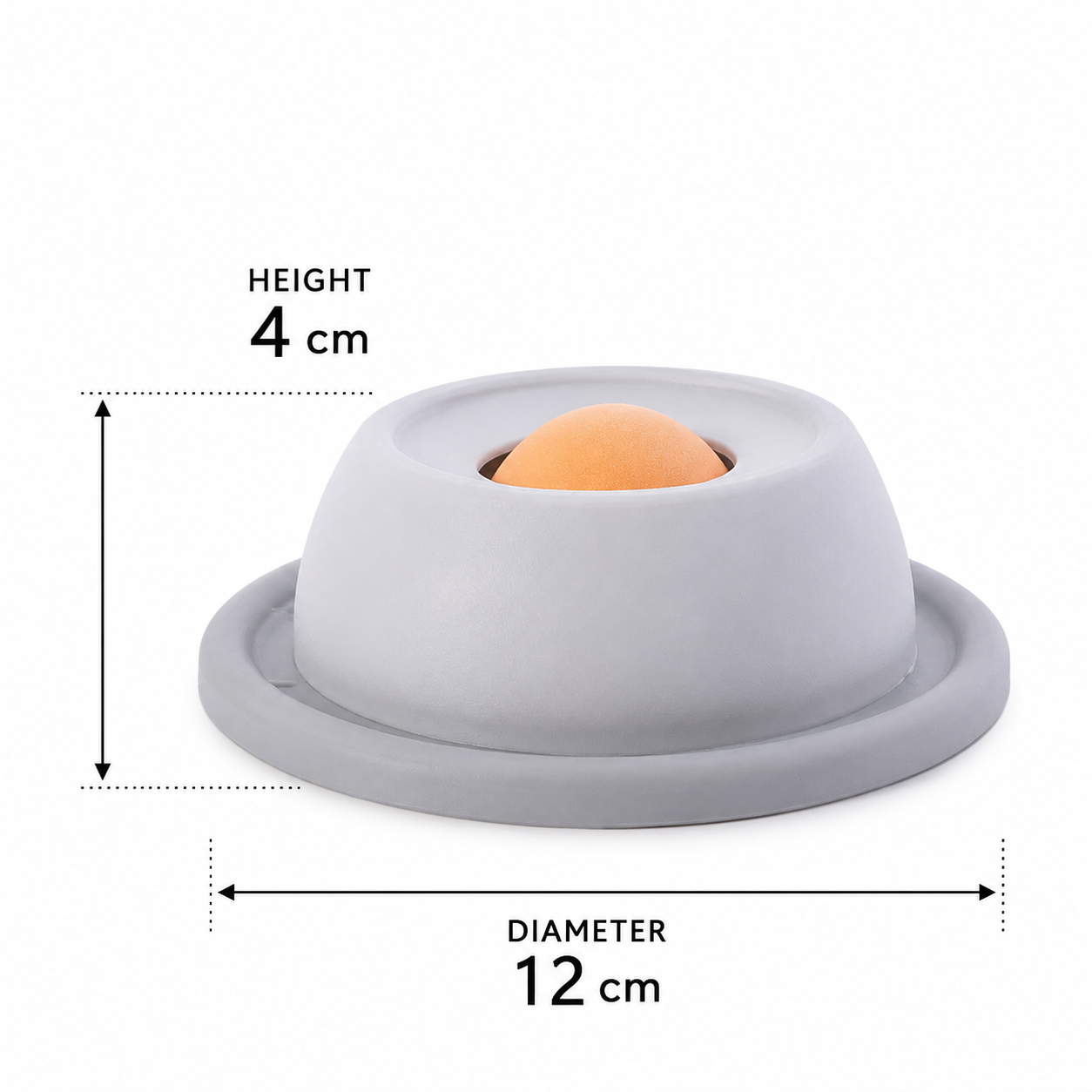 Rotating Cat Licking Plate Slow Feeder Interactive Treat Toy - Grey
