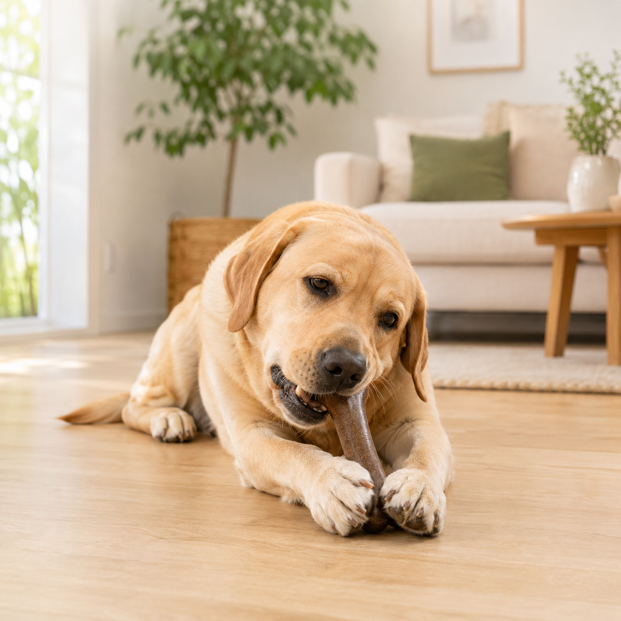 Wood Chew Bone Interactive Toy for Puppies and Adult Dogs