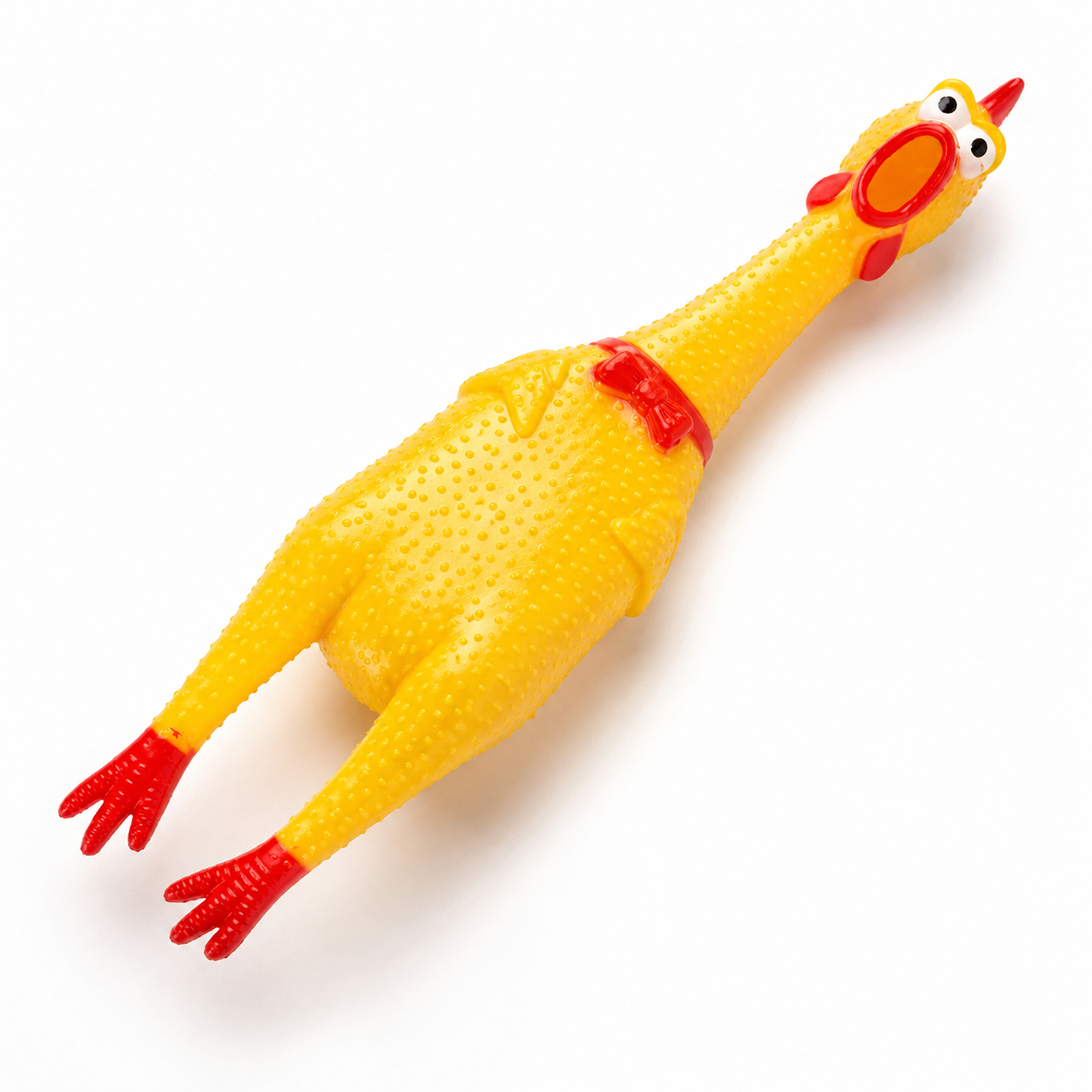 Funny Squeaky Chicken Dog Toy Durable Rubber Interactive Pet Toy