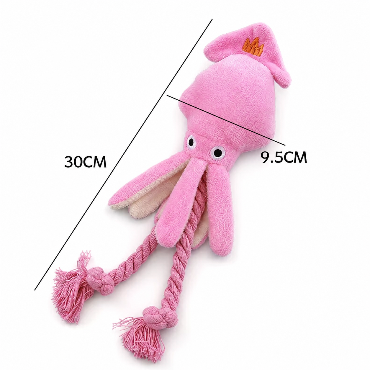 Squeaky Octopus Dog Toy - Cotton Rope Interactive Chew Toy