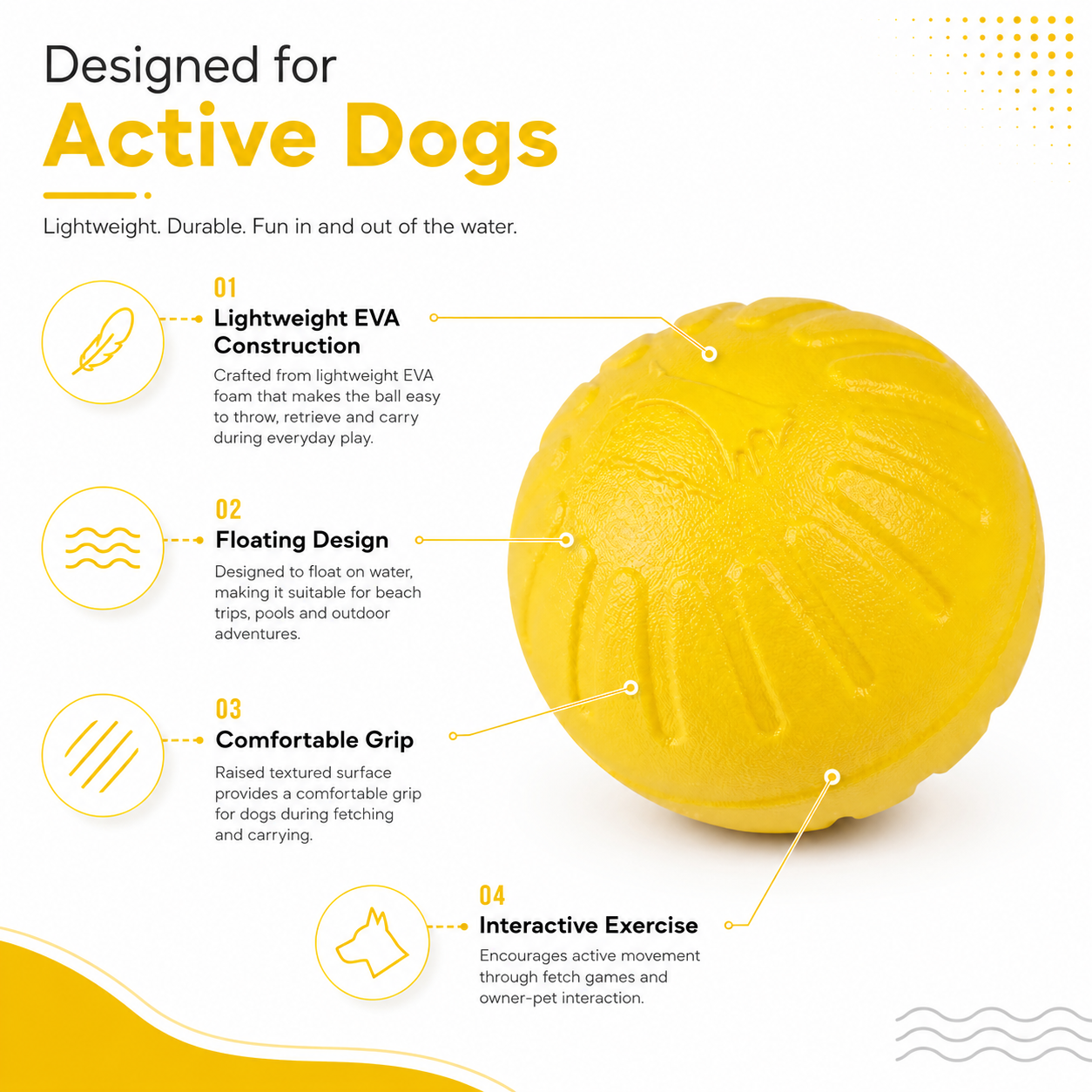9CM Dog Medicine Ball Toy