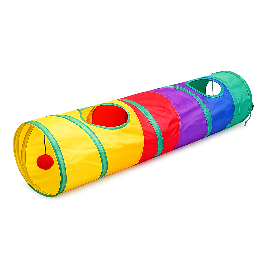 Collapsible Cat Play Tunnel for Indoor Outdoor Interactive Pet Play
