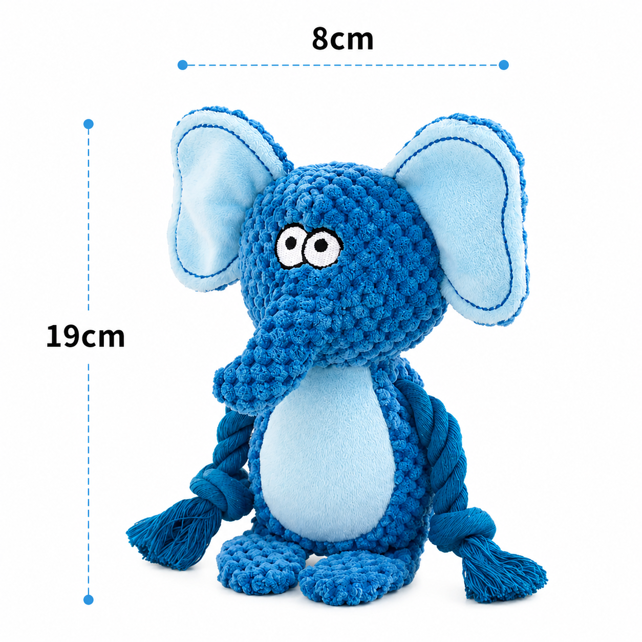 Elephant Plush Dog Toy with Squeaker for Small Dogs