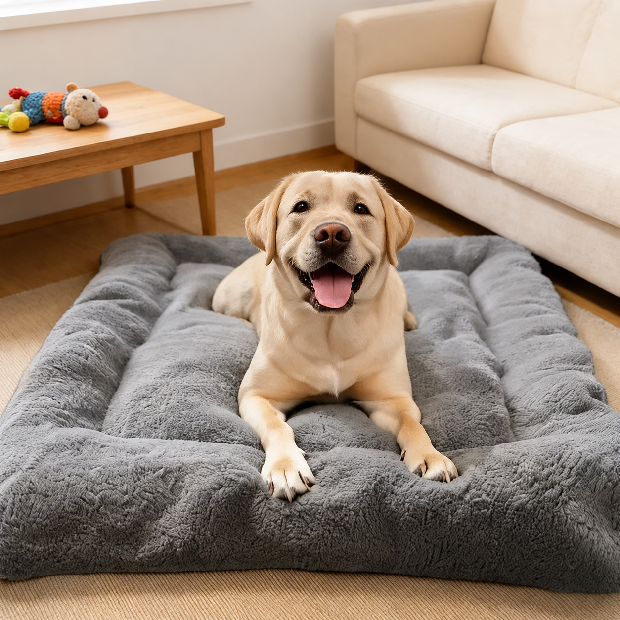 Thick Plush Pet Bed Mat Breathable Dog Sofa Cushion for Indoor Use