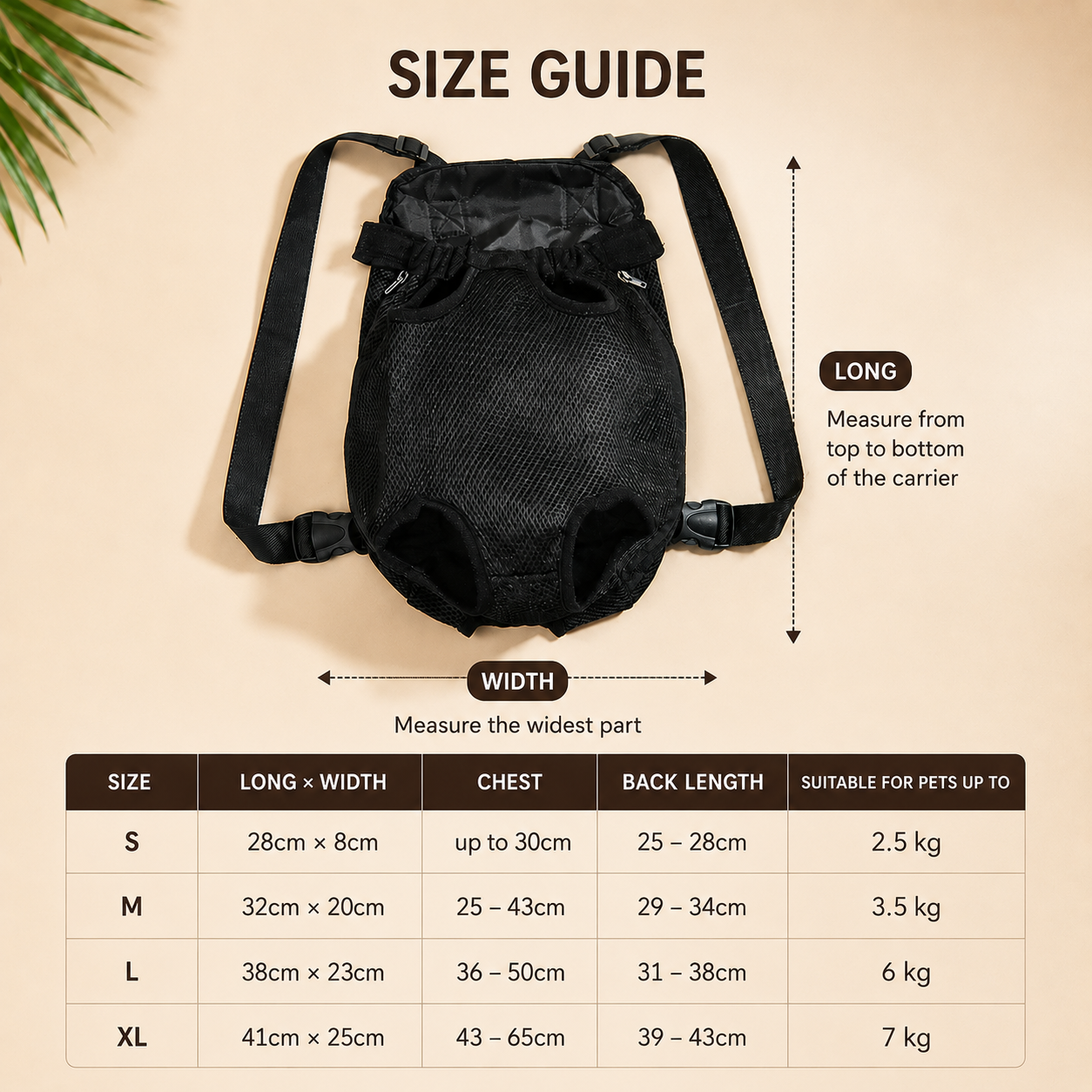 Lightweight Pet Backpack Carrier for Cats and Small Dogs - Black