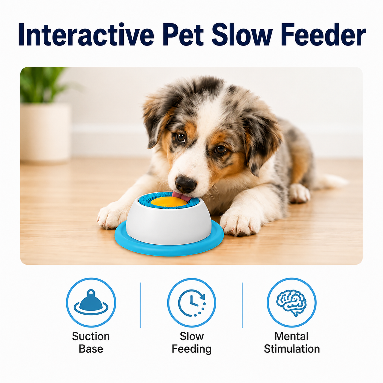 Interactive Pet Slow Feeder Lick Bowl Treat Dispenser for Dogs and Cats