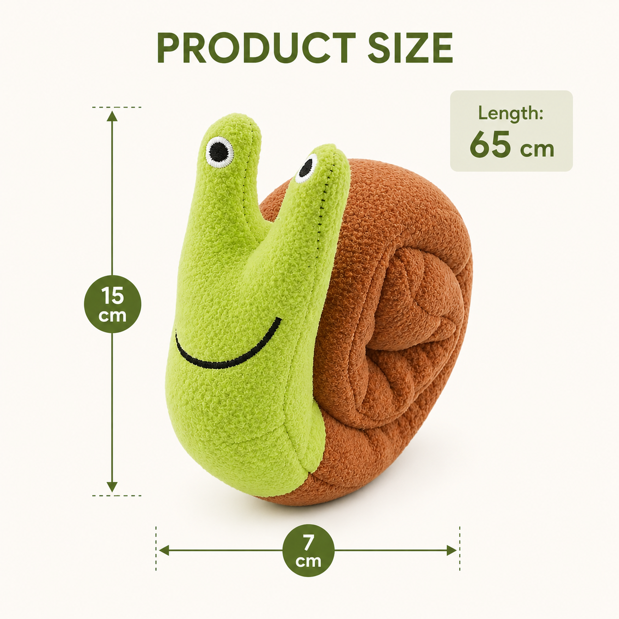 Plush Sniffing Puzzle Snail Toy for Dogs and Cats