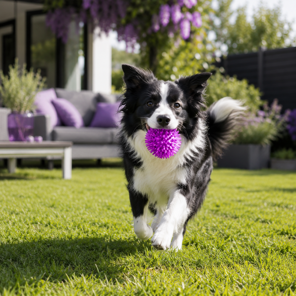 Multi-Size Interactive Pet Ball Toy for Dogs Chew Fetch and Play - Purple