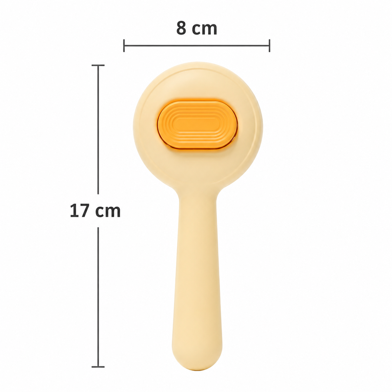 Adjustable Self-Cleaning Pet Hair Remover Brush for Cats and Small Dogs - Orange
