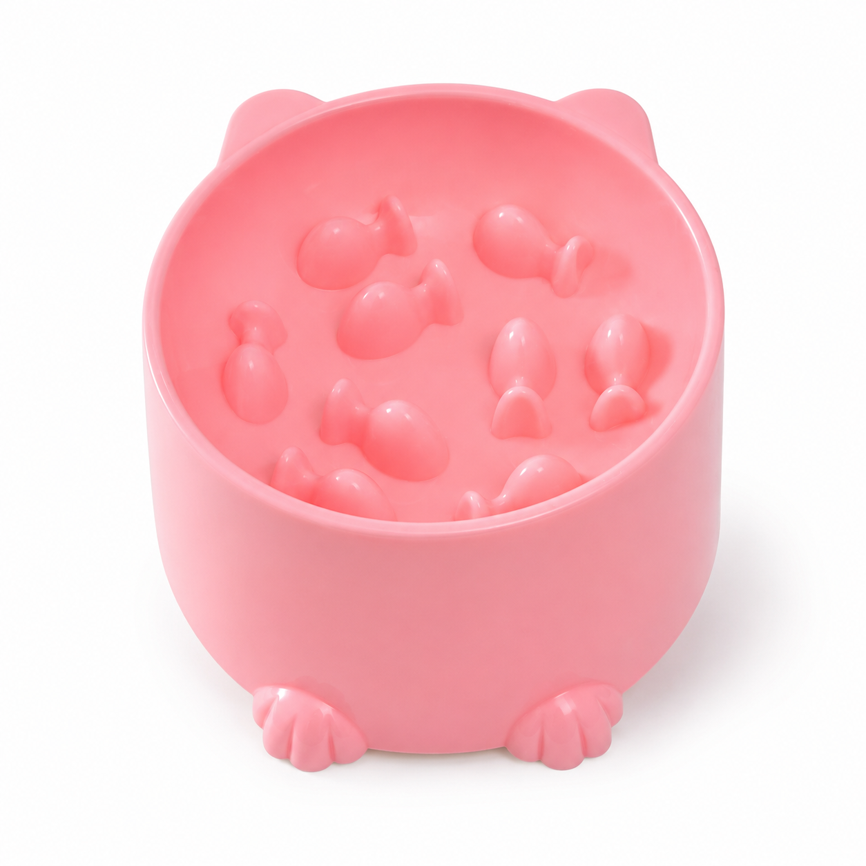 Elevated Slow Feed Bowl for Cats and Small Pets - Pink