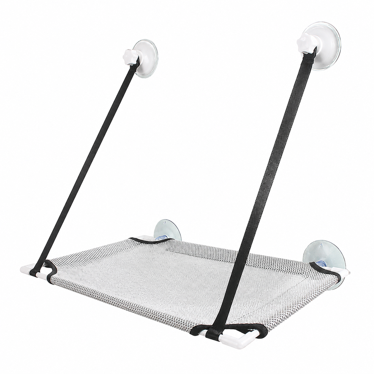 Cat Window Hammock Hanging Bed Suction Cup Mount Indoor Pet Seat - Light Grey
