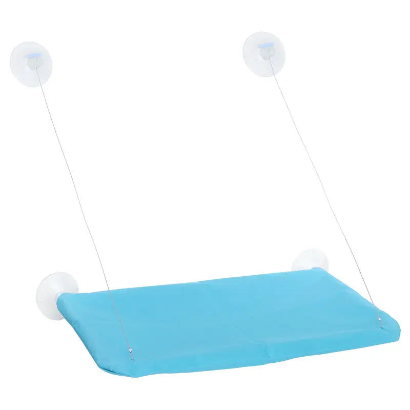 Heavy Duty Cat Window Perch Hammock Bed with Suction Mount Indoor Pet Lounge - Blue