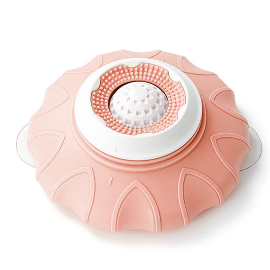 Cat Slow Feeder Bowl with Rotating Lick Pad - Pink