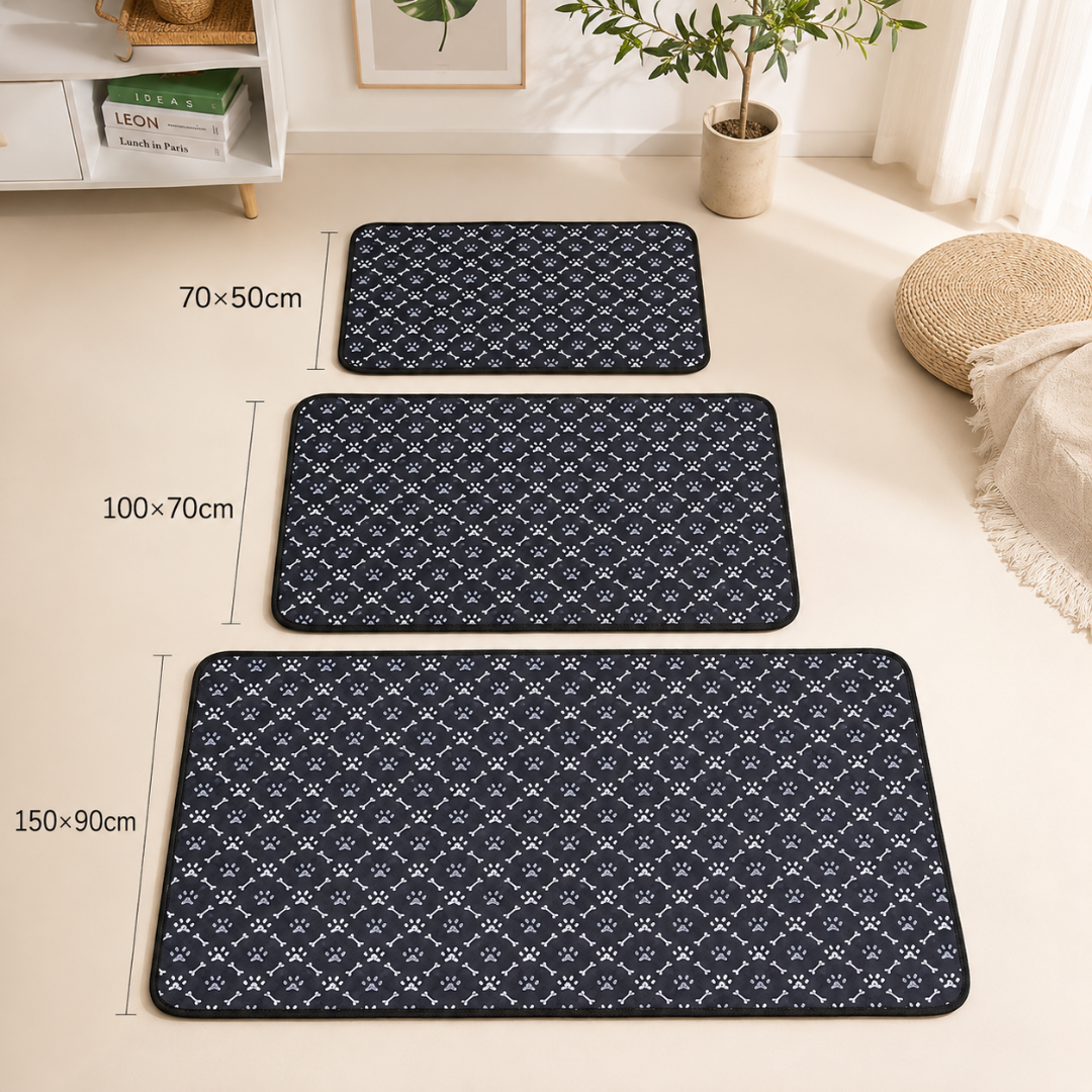 Absorbent Washable Pet Training Mat Reusable Dog Pad with Waterproof Layer