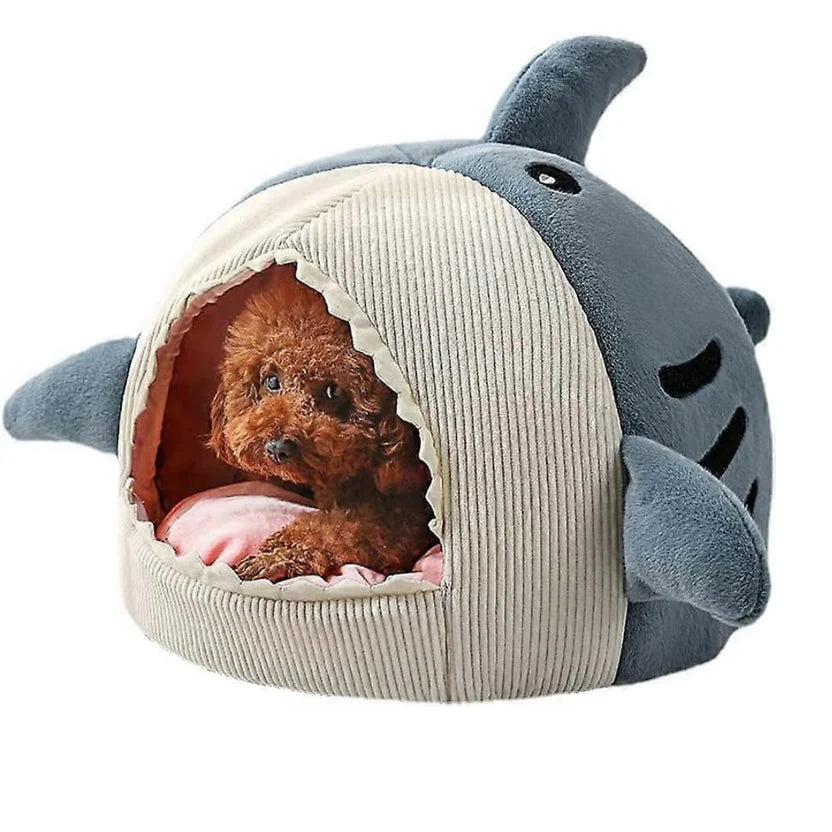 Indoor Cotton Pet Mat Soft Cushion Shark Bed for Cats and Small Dogs