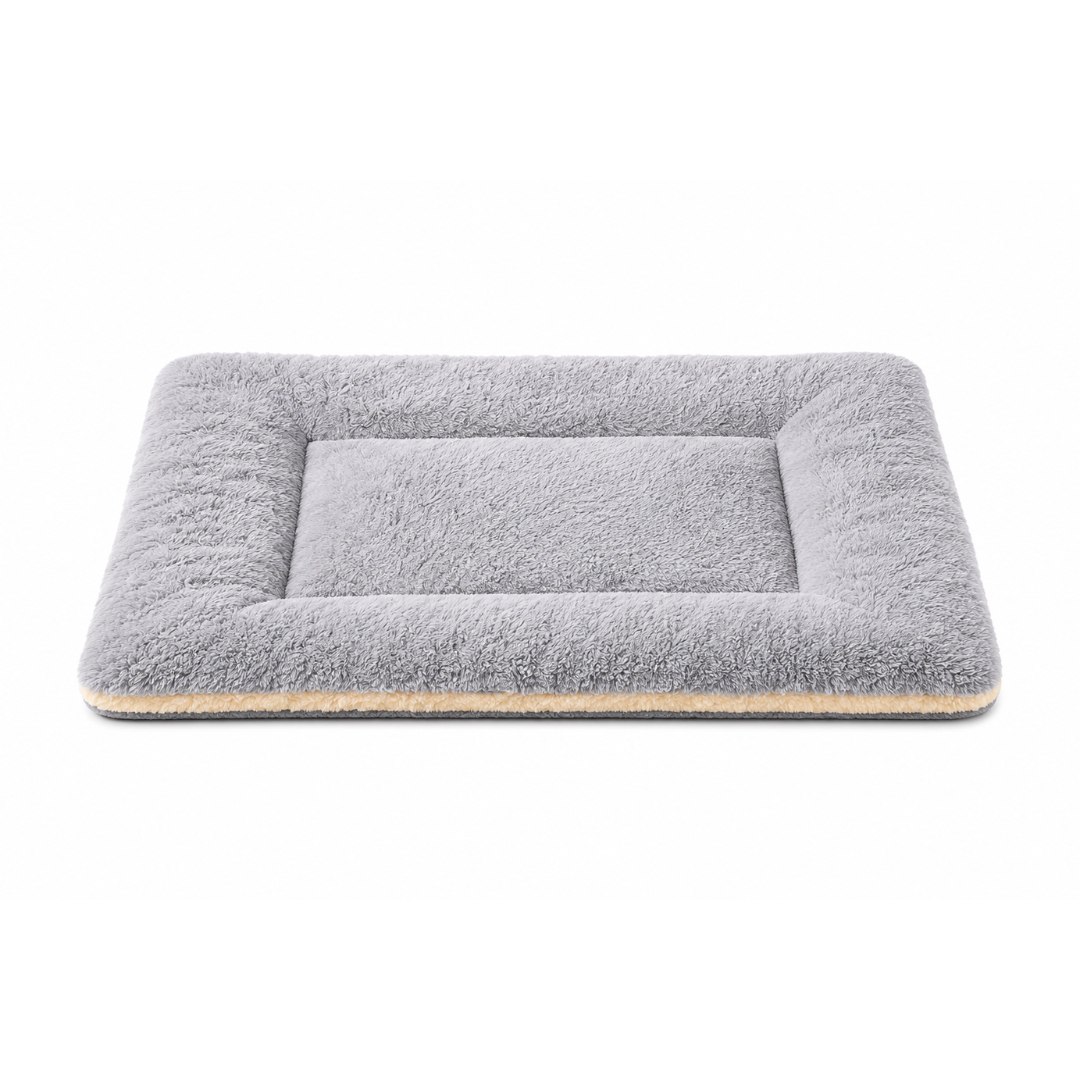 Plush Coral Fleece Pet Mat Lightweight Washable Blanket for Cats and Small Dogs - Grey