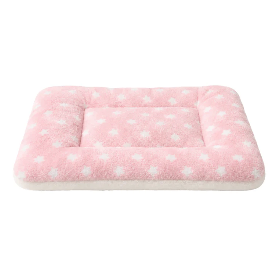 Plush Coral Fleece Pet Blanket Mat for Cats and Dogs Soft Washable Resting Pad - Pink