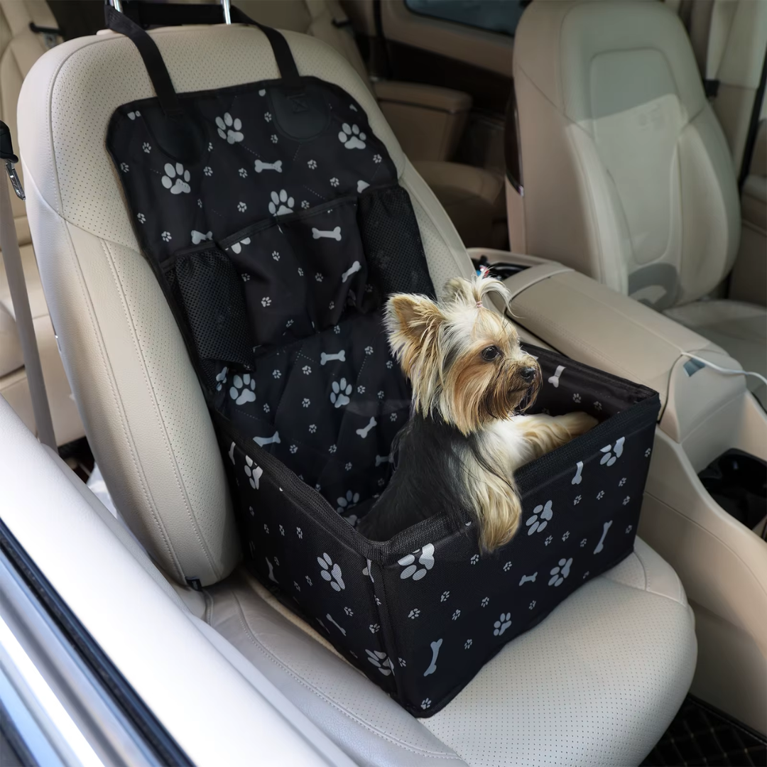 Pet Car Seat with Storage Pockets for Small and Medium Dogs