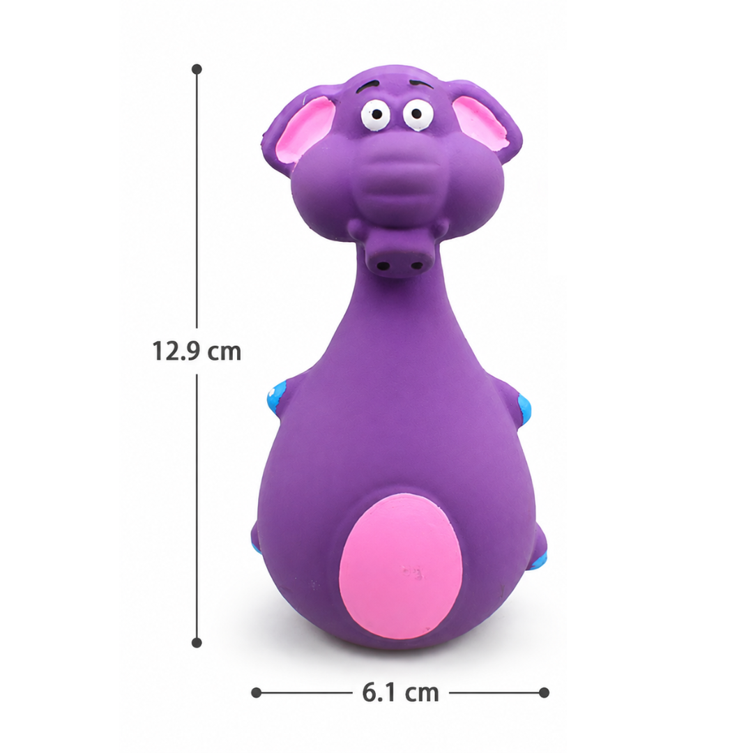Rubber Elephant Squeaky Dog Toy
