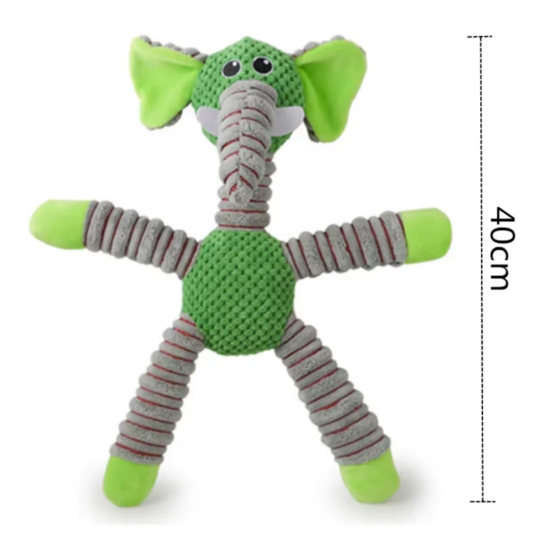 Large Plush Elephant Dog Toy Squeaky Interactive Chew Toy