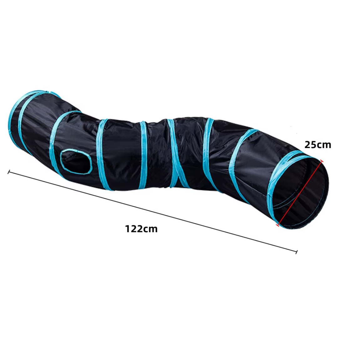 S-Shaped Cat Tunnel with Peek Hole