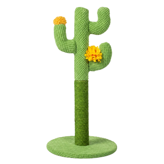 Cactus Cat Scratching Post with Sisal Rope and Plush Base