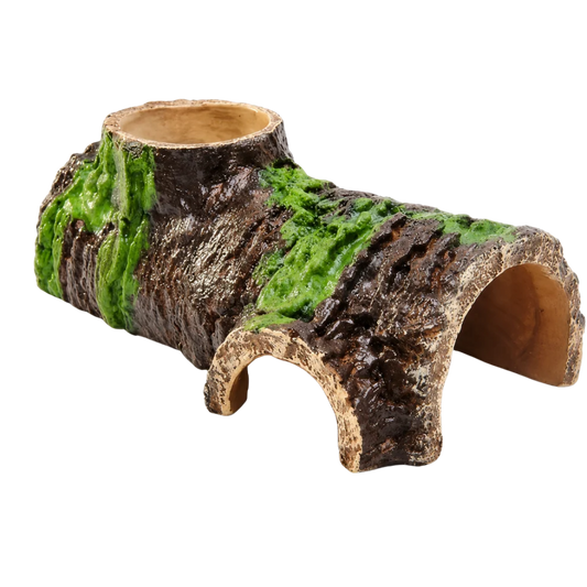 Natural Resin Reptile Hide Cave with Basking Platform