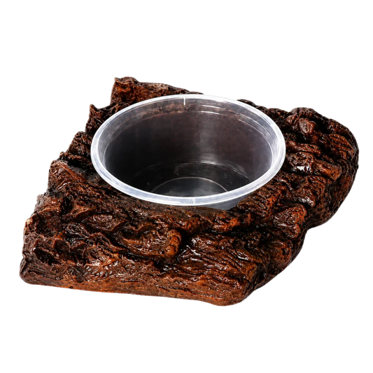 Natural-Look Rock Reptile Feeding Bowl