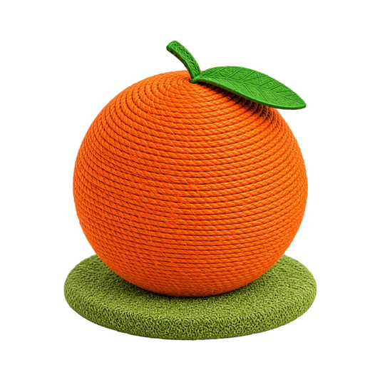 Orange Shaped Sisal Cat Scratcher Ball