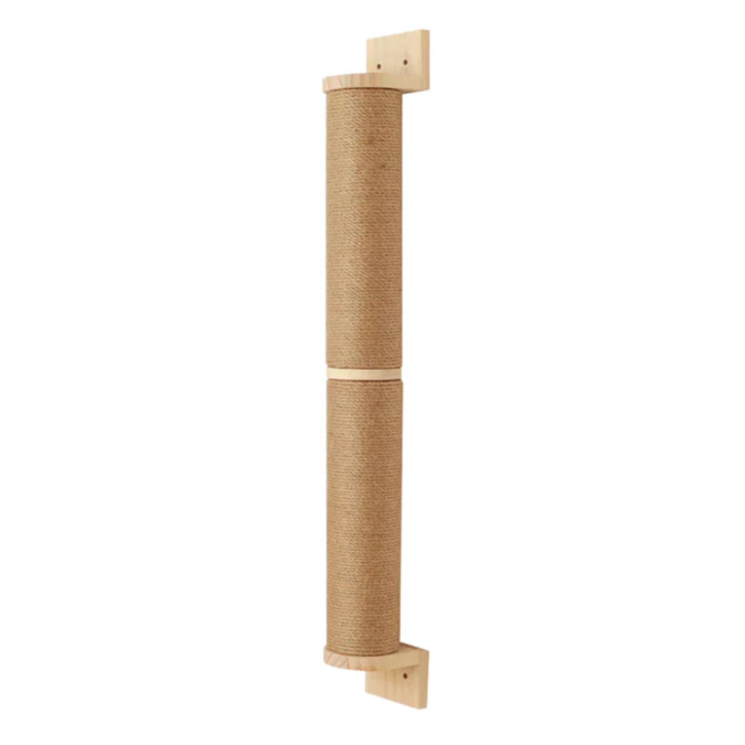 Wall Mounted Cat Scratching Post Wooden Climbing Furniture for Large and Small Cats 73CM
