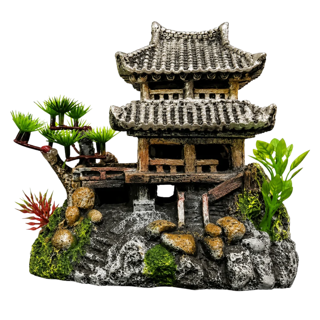 Classic Asian Tower Aquarium Ornament