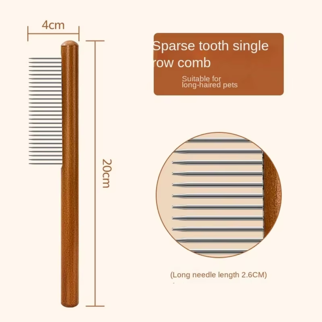 Sparse Tooth Single Row Pet Comb - 2.6CM Teeth Lenght