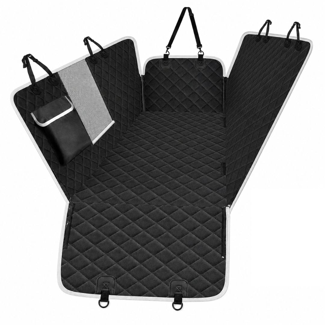 Waterproof Pet Travel Rear Seat Cover Scratch Resistant Oxford Protector Mat - Black