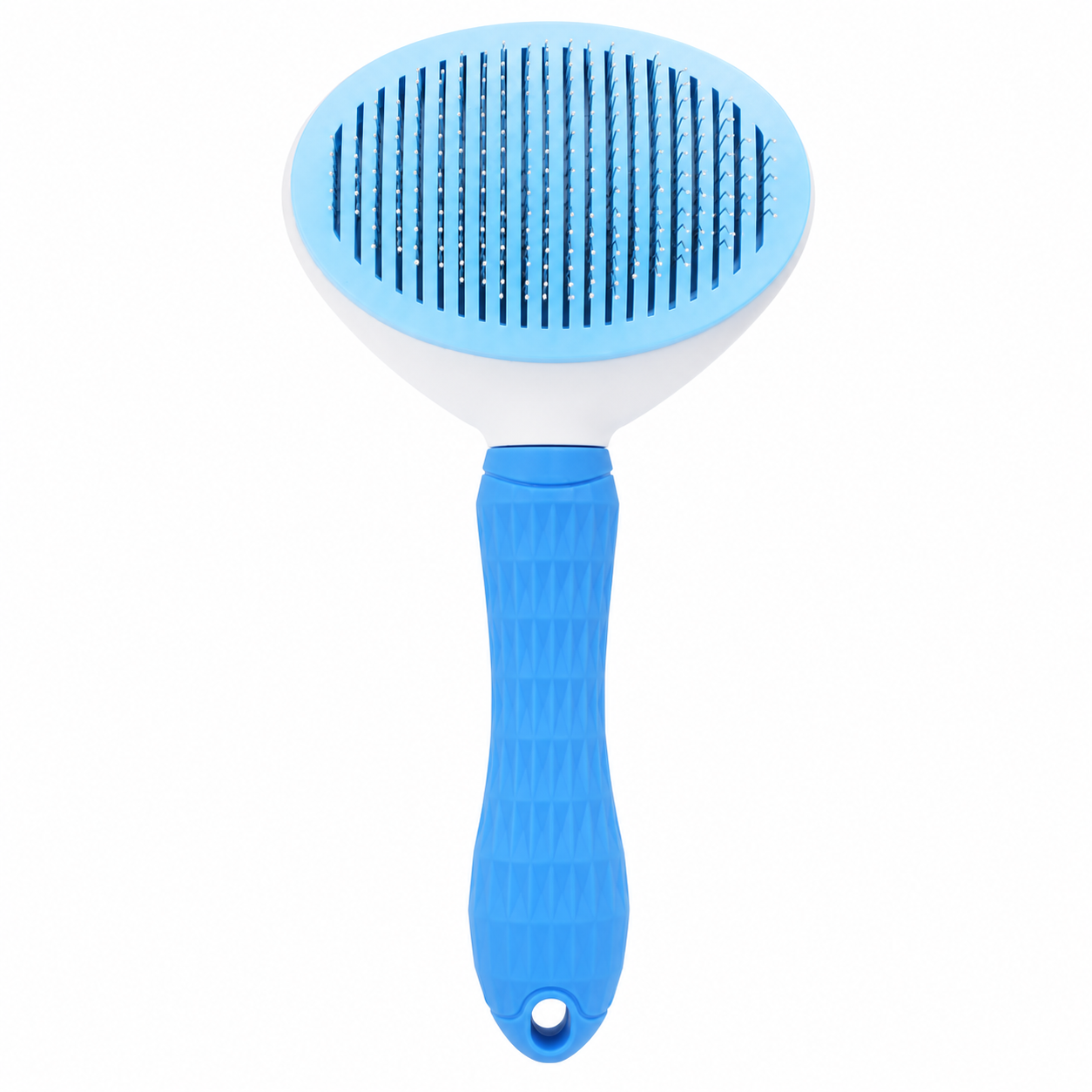 Self-Cleaning Pet Grooming Brush for Dogs and Cats - Blue