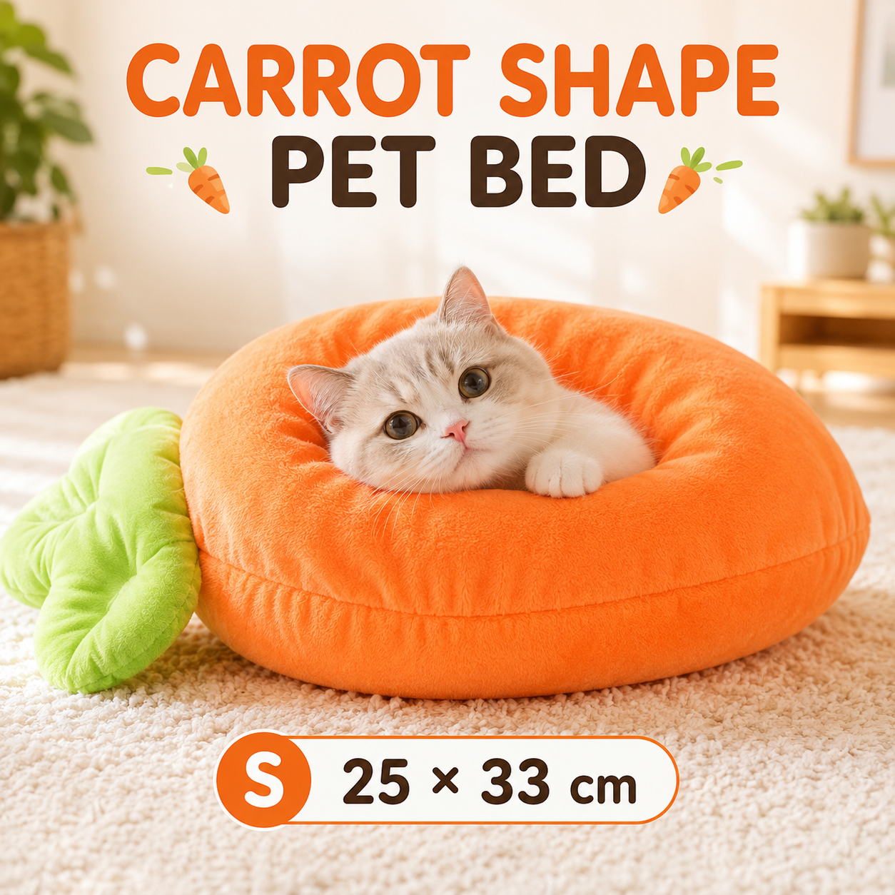Carrots Shape Sleeping Mat for Small Pets