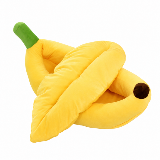 Banana Pet Bed with Removable Cushion for Cats and Small Dogs