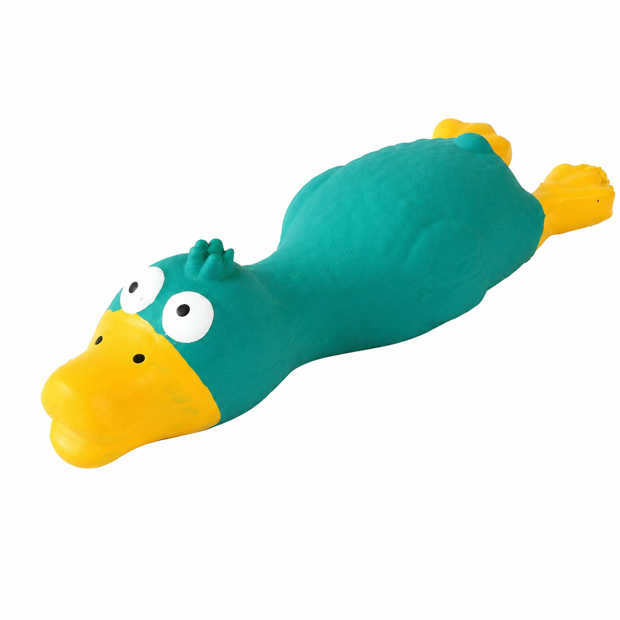 Rubber Squeaky Toy Animal Design for Puppies and Dogs - Blue Green