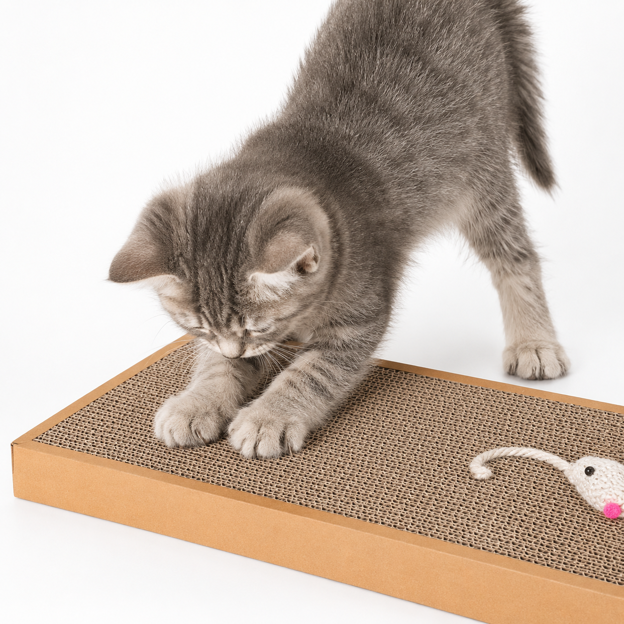 Cat Scratching Board with Sisal Mouse Indoor Cat Toy