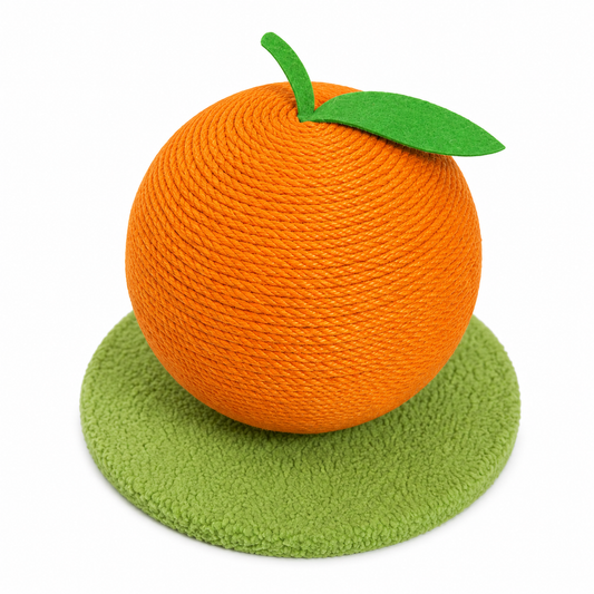 Orange Shaped Sisal Cat Scratcher Ball