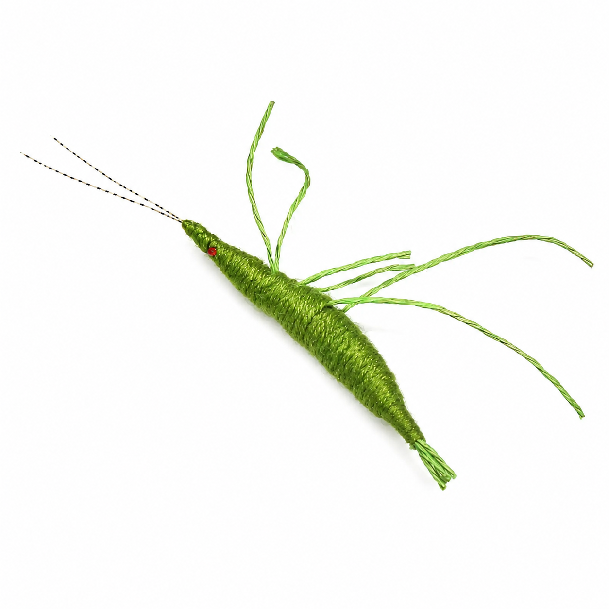 Green Prawn with Catnip Plush Interactive Cat Toy