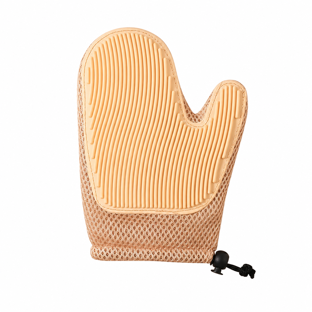 Pet Grooming Glove Double Sided Hair Remover and Massage Brush for Dogs and Cats - Peach Pink