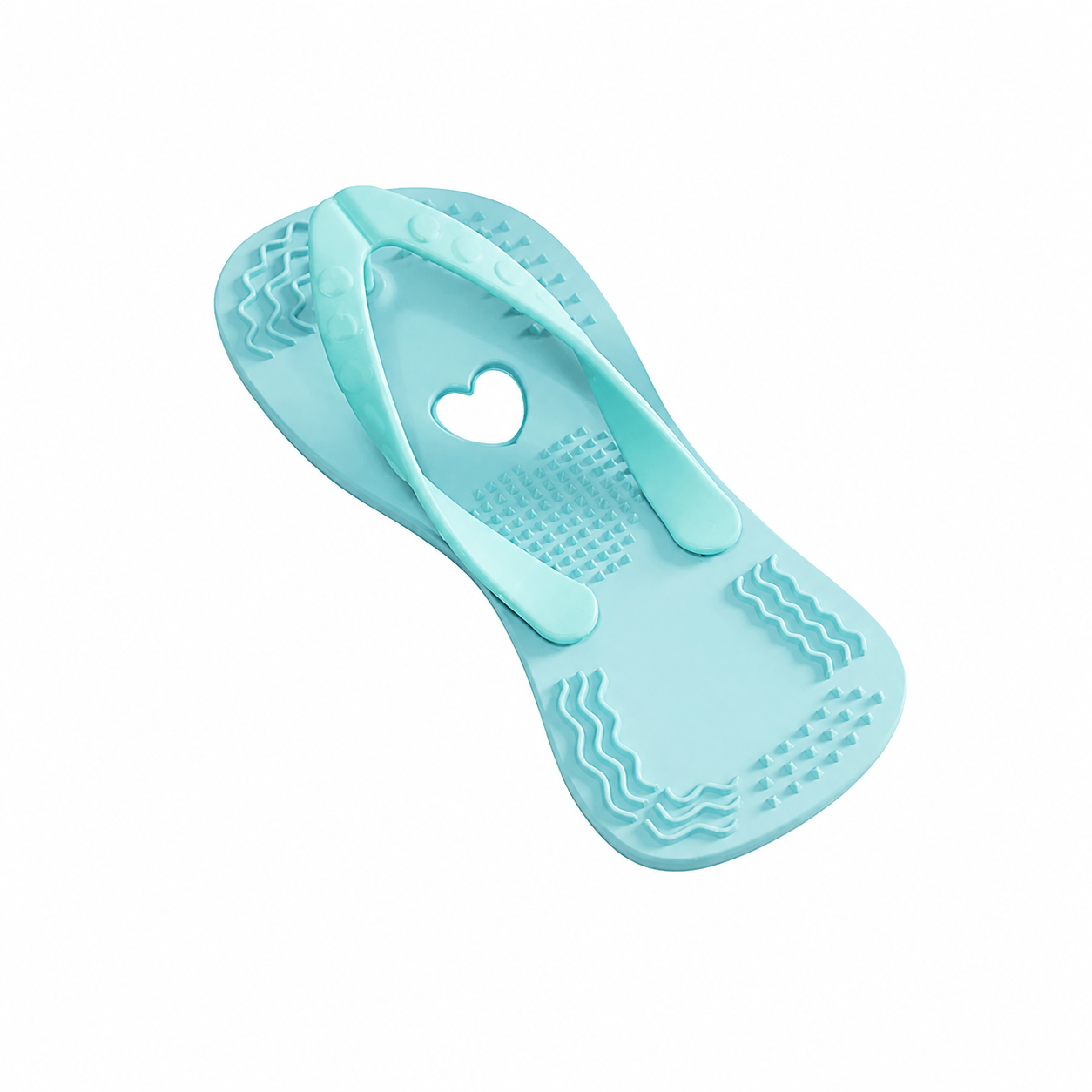 Blue Slipper Shaped Rubber Interactive Chew Toy for Puppies