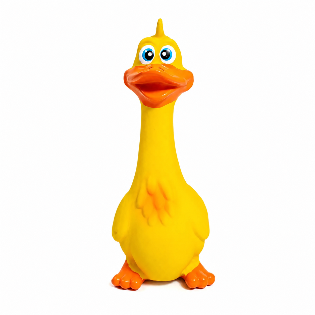 Screaming Squeaky Duck Dog Toy Rubber