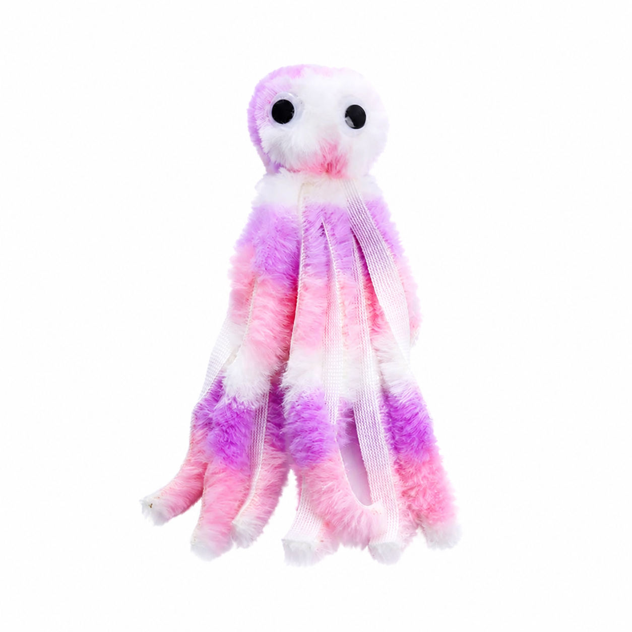 Pink Octopus Plush Cat Toy Small Interactive Pet Play Toy for Cats and Kittens